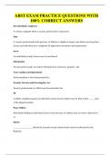 ABST EXAM PRACTICE QUESTIONS WITH 100&percnt; CORRECT ANSWERS