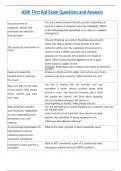 ASHI First Aid Exam Questions and Answers