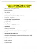 ABST EXAM 2 PRACTICE QUESTIONS WITH 100&percnt; CORRECT ANSWERS