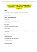 ACCOUNTING 200 EXAM 6 PRACTICE QUESTIONS WITH 100&percnt; CORRECT ANSWERS