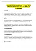 ACCOUNTING 200 EXAM 7 PRACTICE QUESTIONS WITH 100&percnt; CORRECT ANSWERS