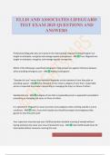 ELLIS AND ASSOCIATES LIFEGUARD TEST EXAM 2025 QUESTIONS AND ANSWERS