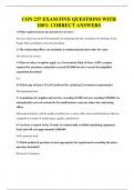CON 237 EXAM FIVE QUESTIONS WITH 100&percnt; CORRECT ANSWERS