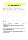 CON 237 EXAM SEVEN QUESTIONS WITH 100&percnt; CORRECT ANSWERS