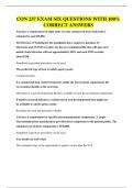 CON 237 EXAM SIX QUESTIONS WITH 100&percnt; CORRECT ANSWERS