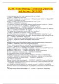 IICRC Water Damage Technician Questions and Answers 2025-2026