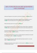 EPA TYPE III EXAM 2025 QUESTIONS AND ANSWERS