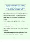  Portage Learning BIOD 331 - Module 1 Pathophysiology -Exam Questions with Correct Verified Answers Latest Update &lpar;2025&sol;2026&rpar; Guaranteed Pass