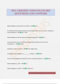 EPA CERTIFICATION EXAM 2025 QUESTIONS AND ANSWERS