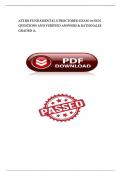 ATI RN FUNDAMENTAL S PROCTORED EXAM 70 NGN QUESTIONS AND VERIFIED ANSWERS & RATIONALES GRADED A&period;