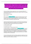 THERAPIST MULTIPLE-CHOICE EXAMINATION PRACTICE TEST Latest Update 2025-2026 180 Questions and 100&percnt; Verified Correct Answers with Rationale Guaranteed A&plus;