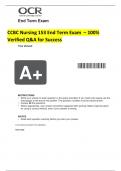 CCBC Nursing 153 End Term Exam &ndash; 100- Verified Q&A for Success