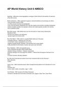 AP World History Unit 6 AMSCO NEWEST 2026&sol;2027 ACTUAL COMPLETE QUESTIONS AND CORRECT DETAILED ANSWERS &lpar;VERIFIED ANSWERS&rpar;