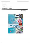 Test Bank for Inquiry into Life 17th Edition by Sylvia S&period; Mader  &lpar;Chapter 1 to 25&rpar;