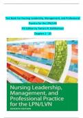 Nursing Leadership&comma; Management&comma; and Professional Practice for the LPN&sol;LVN 7th Edition  Dahlkemper Test Bank