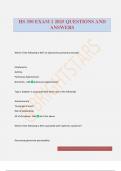 HS 350 EXAM 1 2025 QUESTIONS AND ANSWERS