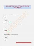 HS 350 EXAM 2025 QUESTIONS AND ANSWERS