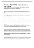 Practice PMHNP-BC Exam Questions 2023-2024&period; 102 Questions And Answers 