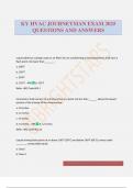 KY HVAC JOURNEYMAN EXAM 2025 QUESTIONS AND ANSWERS