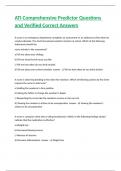 ATI Comprehensive Predictor Questions and Verified Correct Answers