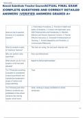 Exam &lpar;elaborations&rpar; Hawaii Substitute Teacher Course  