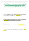 Activity Director Certification Final Exam 2025&vert; New Exam Questions And Revised Correct Answers &vert; Expert Concepts For Excellent Scores