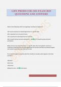 LIFE PRODUCER &lpar;MI&rpar; EXAM 2025 QUESTIONS AND ANSWERS