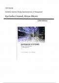 Test Bank for Database Systems&colon; Design&comma; Implementation&comma; & Management 12th Edition by Carlos Coronel&comma; Chapter 1-16