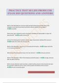 PRACTICE TEST MI LIFE PRODUCER EXAM 2025 QUESTIONS AND ANSWERS