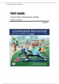 TEST BANK FOR Consumer Behavior&colon; Buying&comma; Having and Being 14th Edition by Michael R&period; Solomon &comma; ISBN&colon; 9780137865093 Chapters 1-15 &vert;All Chapters Verified&vert; Guide A&plus;