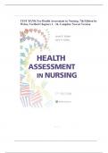 TEST BANK For Health Assessment in Nursing&comma; 7th Edition by Weber&comma; Verified Chapters 1 - 34&comma; Complete Newest Version