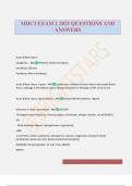 MDC3 EXAM 1 2025 QUESTIONS AND ANSWERS