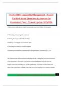 Evolve HESI Leadership&sol;Management &vert; Expert Verified Actual Questions & Answers for Guaranteed Pass &vert; Newest Update&comma; 2025&sol;2026&period;