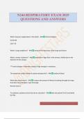 N244 RESPIRATORY EXAM 2025 QUESTIONS AND ANSWERS