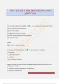 N244 EXAM 1 2025 QUESTIONS AND ANSWERS