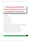 FAE Questions &lpar;ILLINOIS&rpar; Expert Verified Actual Questions & Answers for Guaranteed Pass &vert; Newest Update&comma; &period;