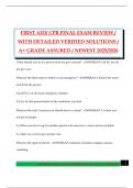 FIRST AID&sol; CPR FINAL EXAM REVIEW &sol; WITH DETAILED VERIFIED SOLUTIONS &sol; A&plus; GRADE ASSURED &sol; NEWEST 2025&sol;2026
