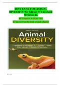 TEST BANK FOR ANIMAL DIVERSITY 9th Edition by Cleveland Hickman Jr&period; All Chapters 1-20&vert;A&plus; Pass All Answers at the back of each chapter