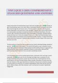 NNP 2 QUIZ 3 &lpar;2025&rpar; COMPREHENSIVE EXAM 2025 QUESTIONS AND ANSWERS