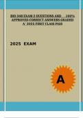 BIO 348 EXAM 2 QUESTIONS AND &Tab;100&percnt; APPROVED CORRECT ANSWERS GRADED A&plus; 2025 FIRST CLASS PASS
