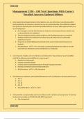 Management 3330 &ndash; 100 Test Questions With Correct Detailed Answers Updated Edition&period;
