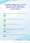 Intermediate Rigging Exam V2 &lpar;Latest 2025&sol; 2026 Update&rpar; Questions & Answers&vert; Grade A&vert; 100&percnt; Correct &lpar;Verified Solutions&rpar;