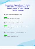 Intermediate Rigging Exam V1 &lpar;Latest 2025&sol; 2026 Update&rpar; Questions & Answers&vert; Grade A&vert; 100&percnt; Correct &lpar;Verified Solutions&rpar;
