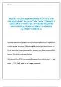 WGU D116 ADVANCED PHARMACOLOGY OA AND  PRE ASSESSMENT EXAM ACTUAL EXAM COMPLETE 5  QUESTIONS WITH DETAILED VERIFIED ANSWERS  AND RATIONALES &lpar;100&percnt; CORRECT ANSWERS&rpar;  &sol;ALEREADY GRADED A&plus; 