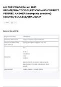 ALL THE COMSAEexam 2025  UPDATE&sol;PRACTICE QUESTIONS AND CORRECT  VERIFIED ANSWERS &lpar;complete solutions&rpar;  ASSURED SUCCESS&sol;GRADED A&plus;