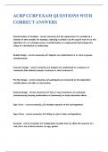 ACRP CCRP EXAM QUESTIONS WITH CORRECT ANSWERS&period;