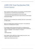 ACRP CCRC Exam Prep Questions With Correct Answers &comma;