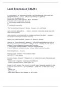 Land Economics - Exam 4 Principles of Real Estate Questions and Answers Graded A&plus;