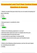 Ornamental and Turf Pest Control Exam Latest 2026 Actual Questions and Verified Answers &lpar;2026 &sol; 2027&rpar; A&plus; Grade 100&percnt; Guarantee Verified by Experts
