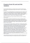Progress Exam 03 Land and Site Valuation Questions and Correct Answers 